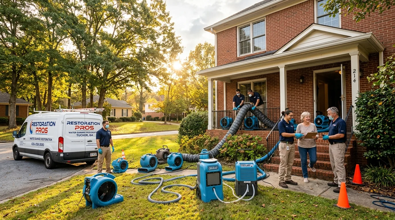 Professional water damage restoration in East Point, Georgia